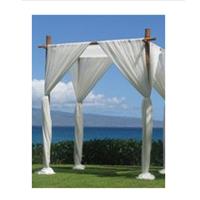 4 X POST CABANNA WITH WHITE DRAPING