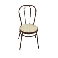 BROWN BENTWOOD CHAIR WITH BEIGE RATTAN SEAT HIRE | COCKTAIL KING