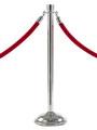 Party Essentials -  Silver Classic Post with Red Rope